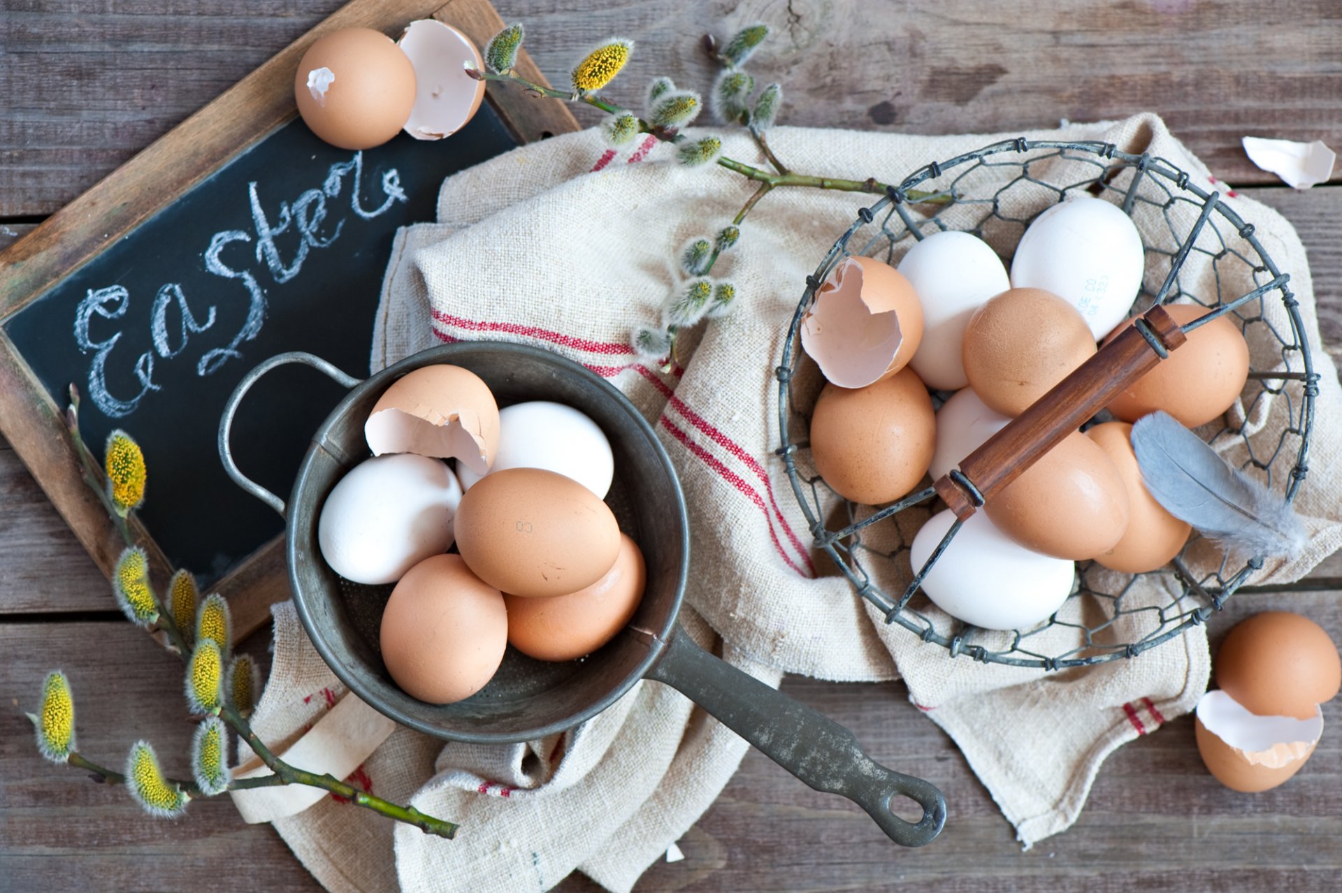 feiertag ostern weidezweige hodenkorb