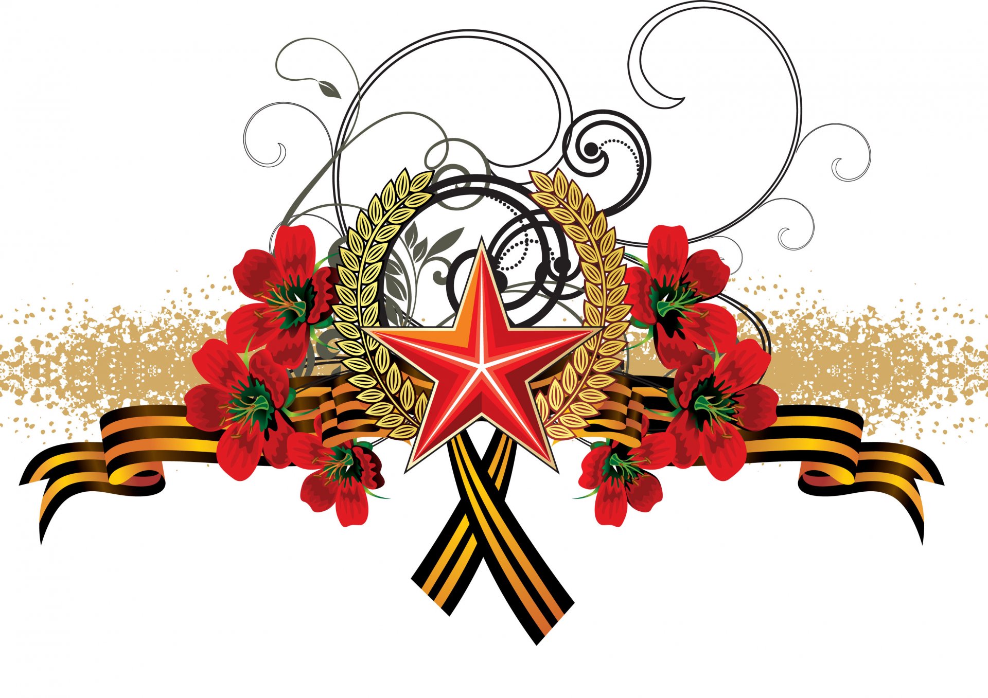 9 de mayo fiesta.fecha día de la victoria cinta de san jorge patrón estrella