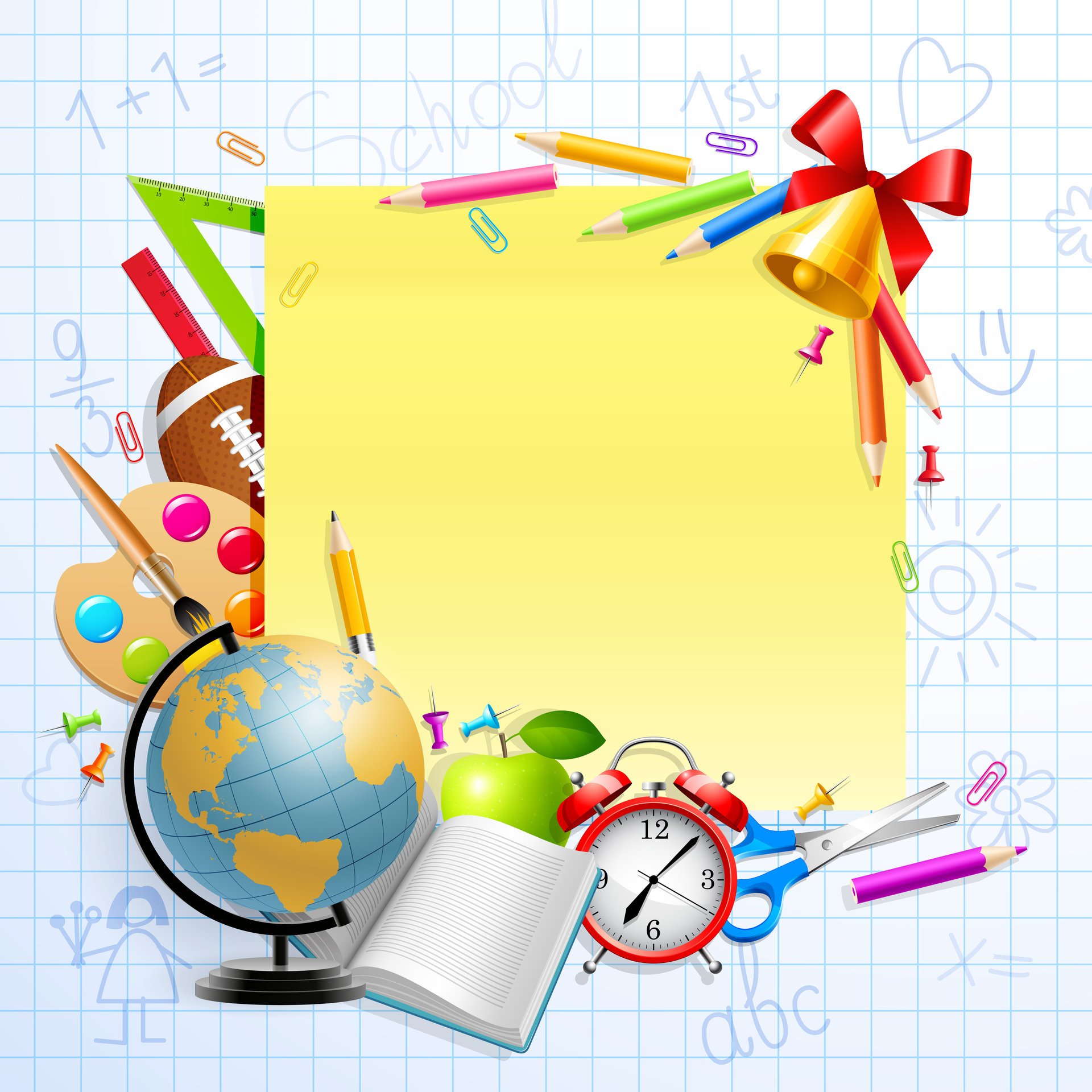 retour à l école cadre photo calendrier papeterie aides pédagogiques