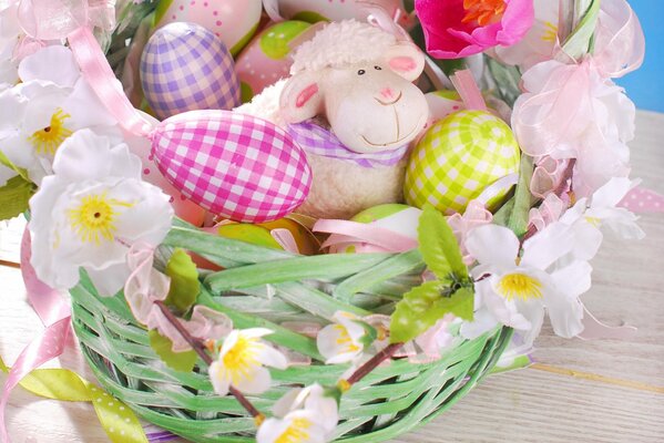 Easter Egg Basket for Easter
