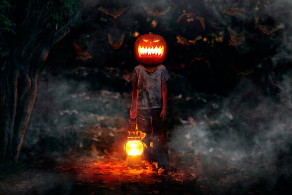 Pipistrelli di zucca di Halloween
