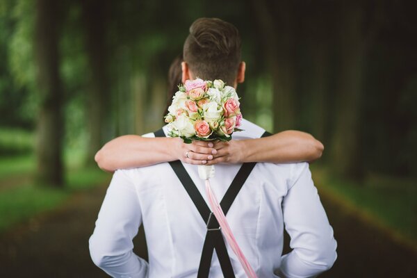 Foto insolita del bouquet da sposa