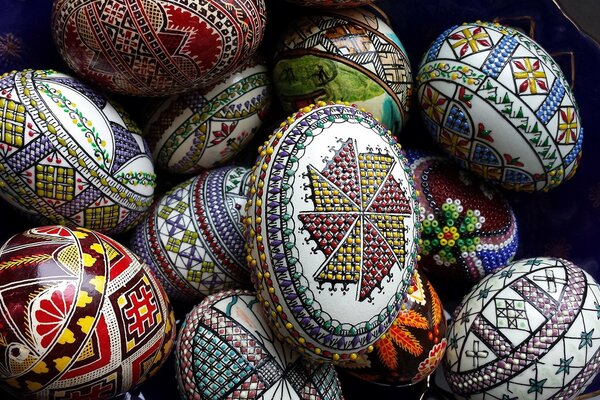 Ostern. Eier im Makro-Stil
