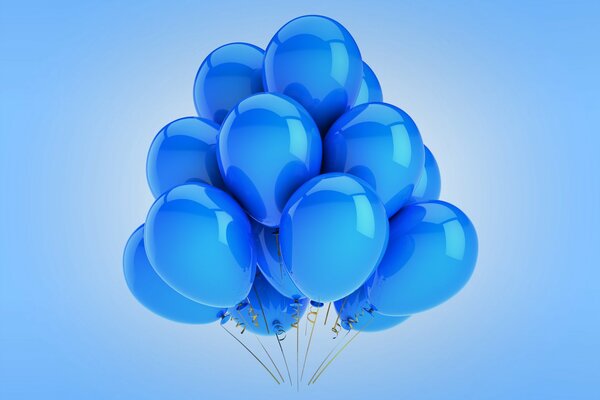 Blue mood. blue balloons
