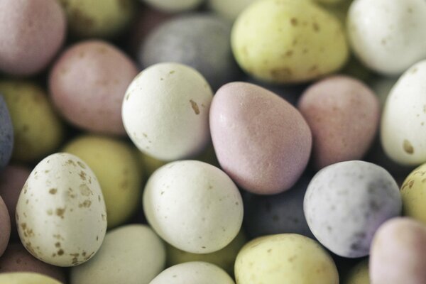 Unusually decorated Easter eggs