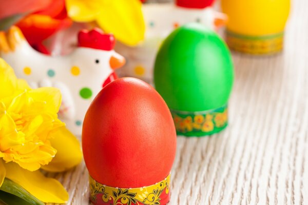 Painted Easter eggs for the holiday
