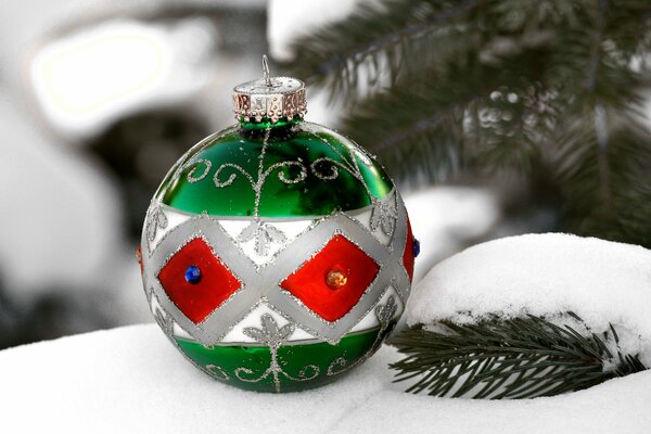 Christmas tree toy close-up