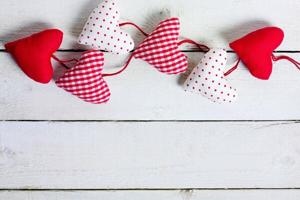 Coeurs guirlande histoire d amour