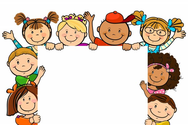 Cadre photo de voeux avec des enfants pour des amis