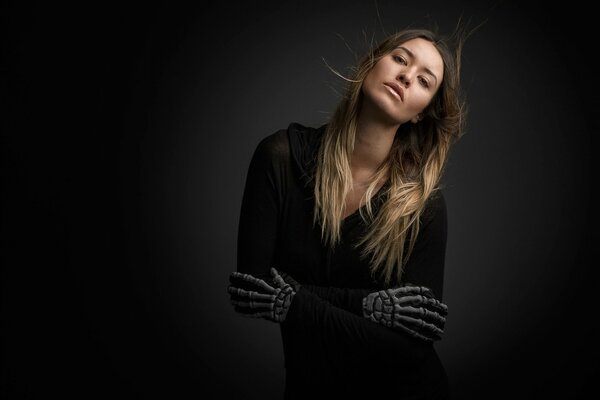 Chica con estilo en Halloween