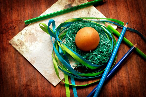 Ostereier im Nest