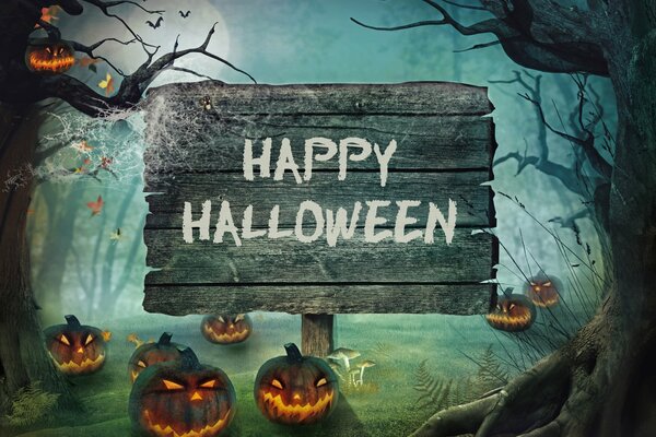 Feliz Halloween. calabazas talladas