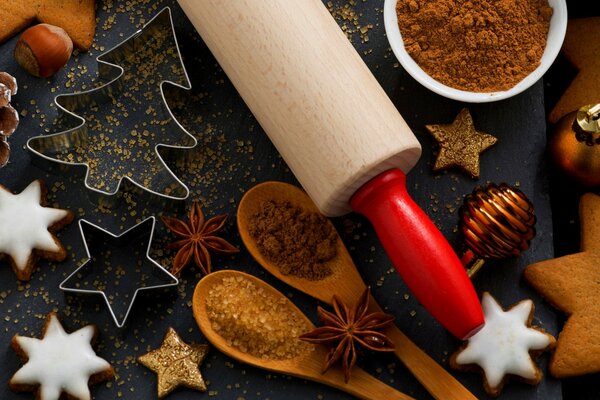 Süße Weihnachtskekse mit Nüssen
