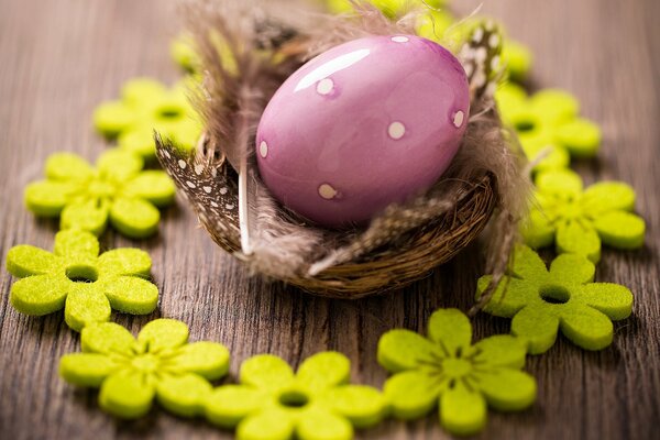 Uovo di Pasqua nel nido dell ago