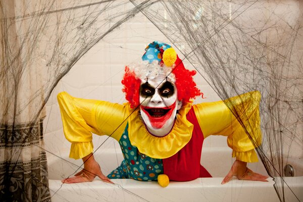 El payaso aterrador de Halloween