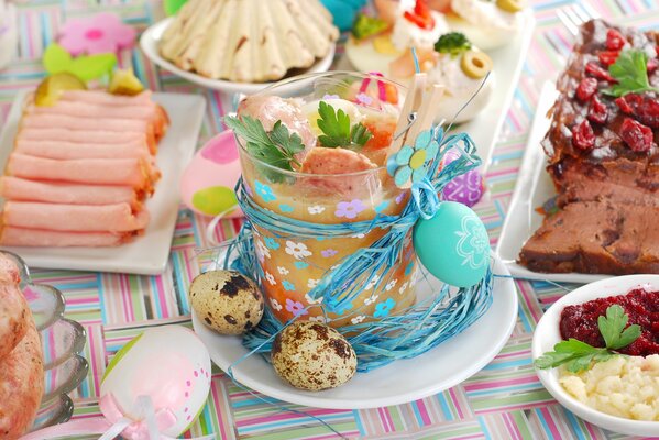 Fête de Pâques et plats de Pâques