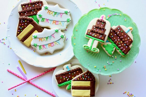 Galletas festivas de cumpleaños