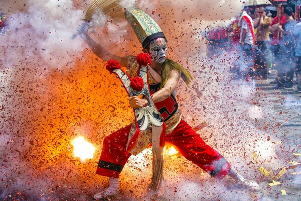 Danse folklorique du nouvel an à Taiwan