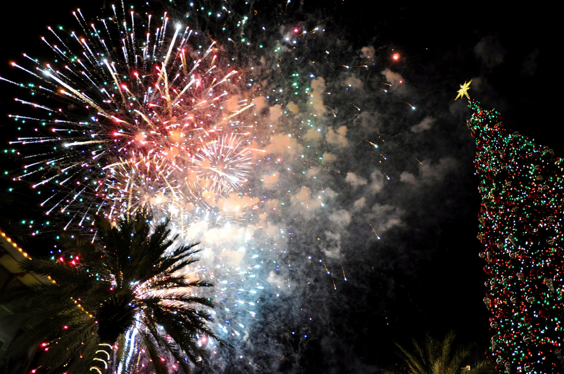 feuerwerk lichter urlaub weihnachten destin florida usa