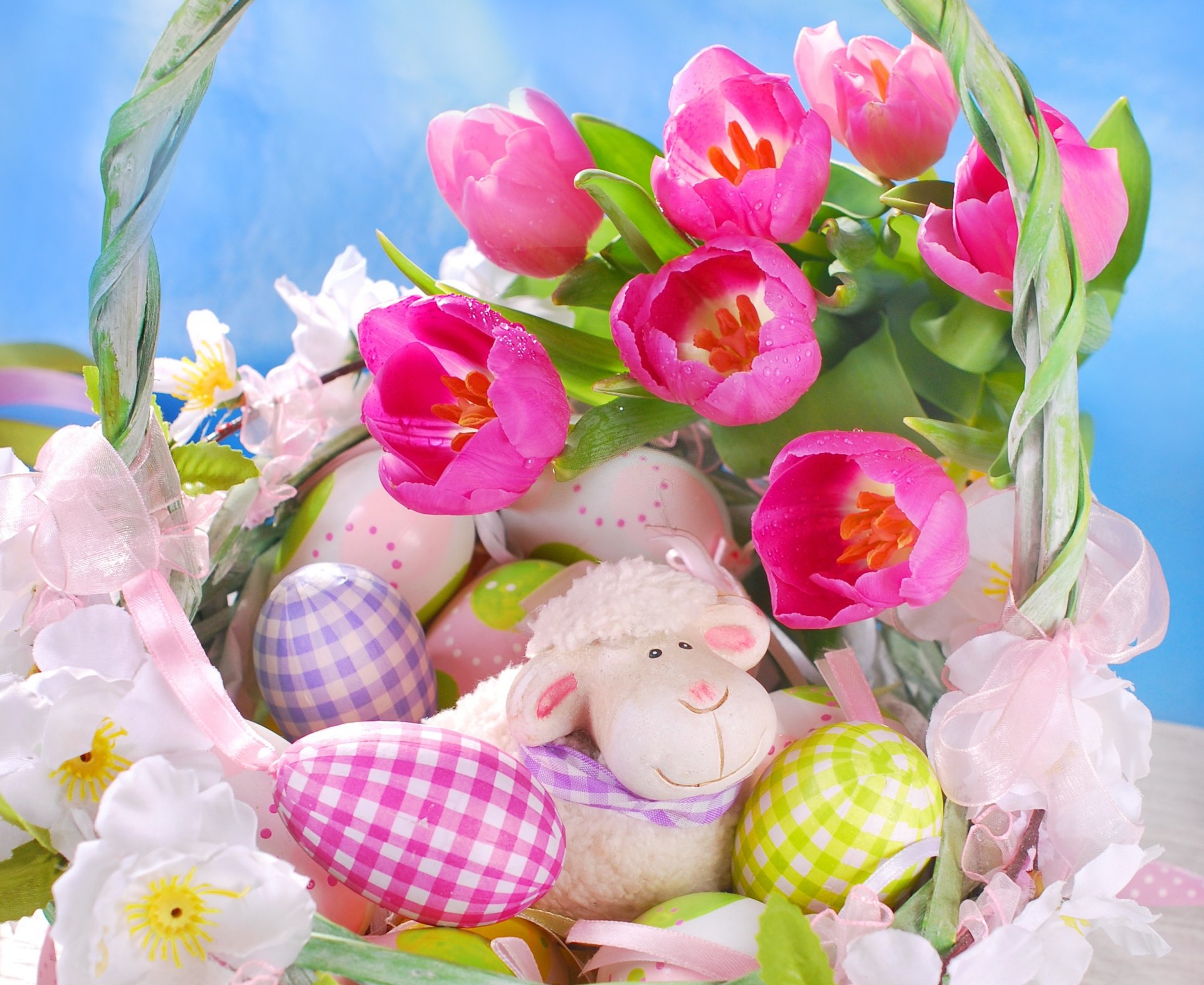 easter eggs flower tulips easter egg