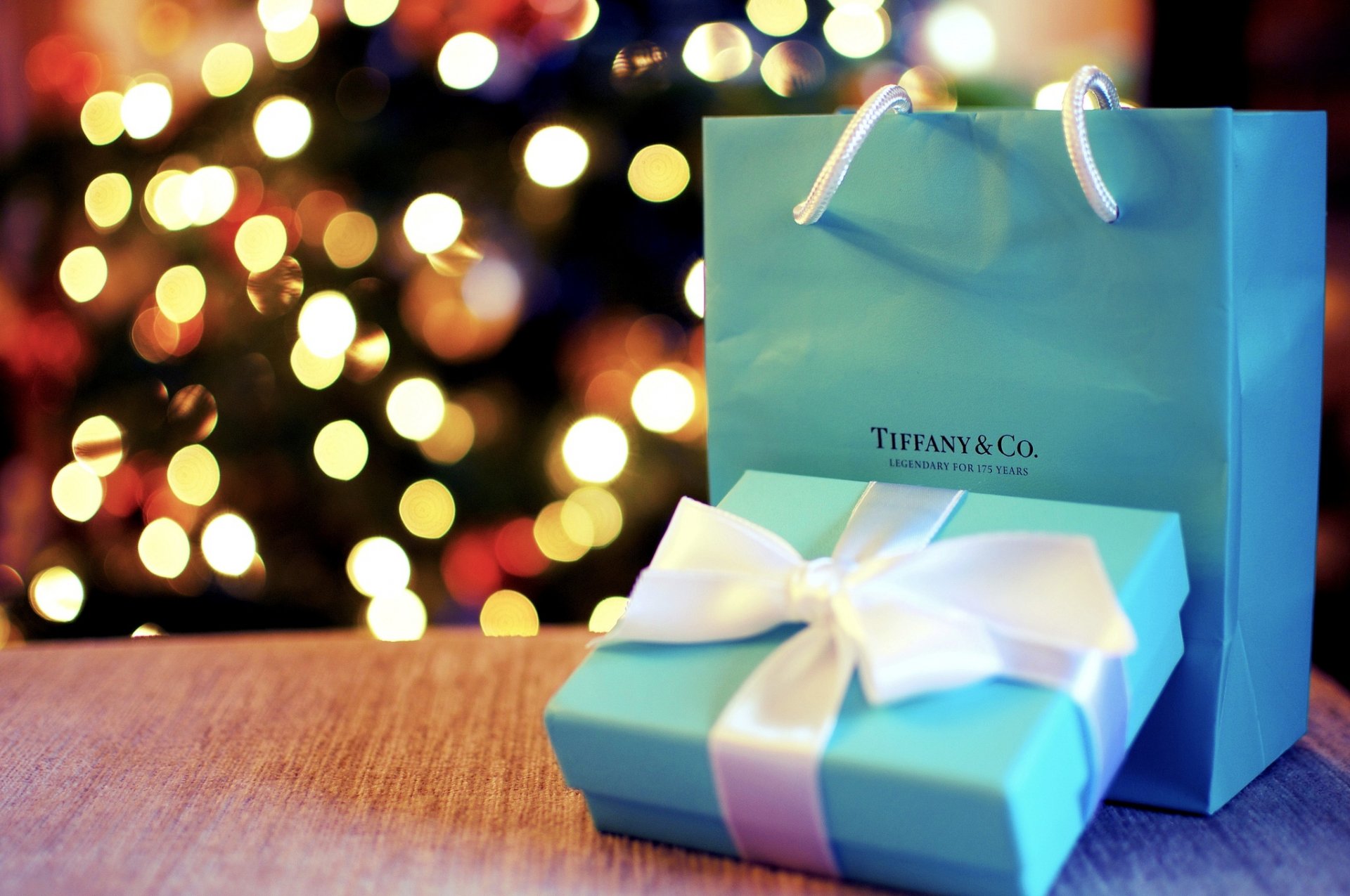 holidays holiday present blue box belt bow bag bokeh blur background wallpaper widescreen full screen hd wallpapers fullscreen