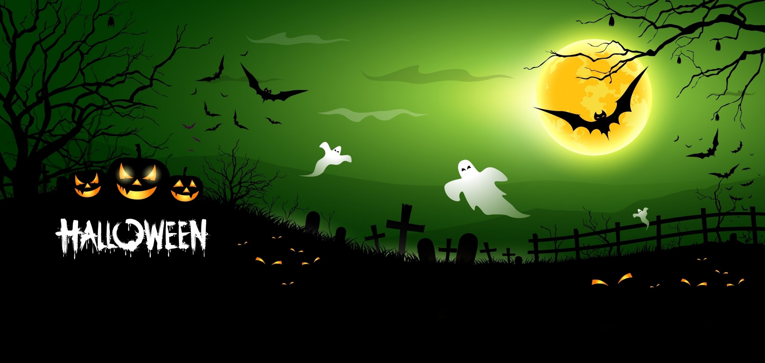 halloween raccapricciante spaventoso horror zucche pipistrelli cimitero luna piena mezzanotte fantasmi pipistrelli