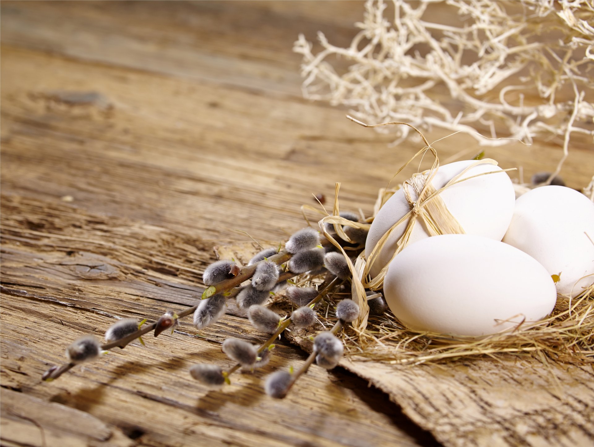 weide ostern eier weidenstangen