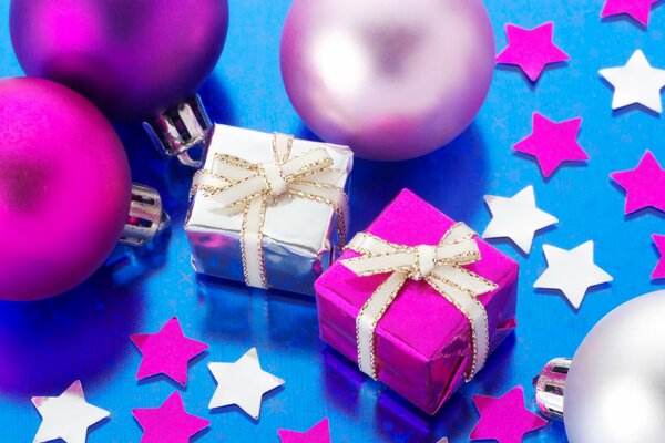 Bright New Year gifts and toys