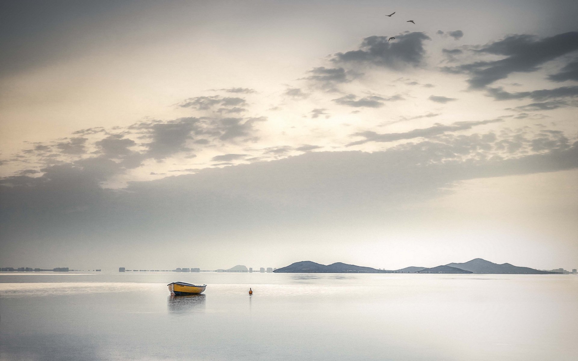 lago barco paisaje