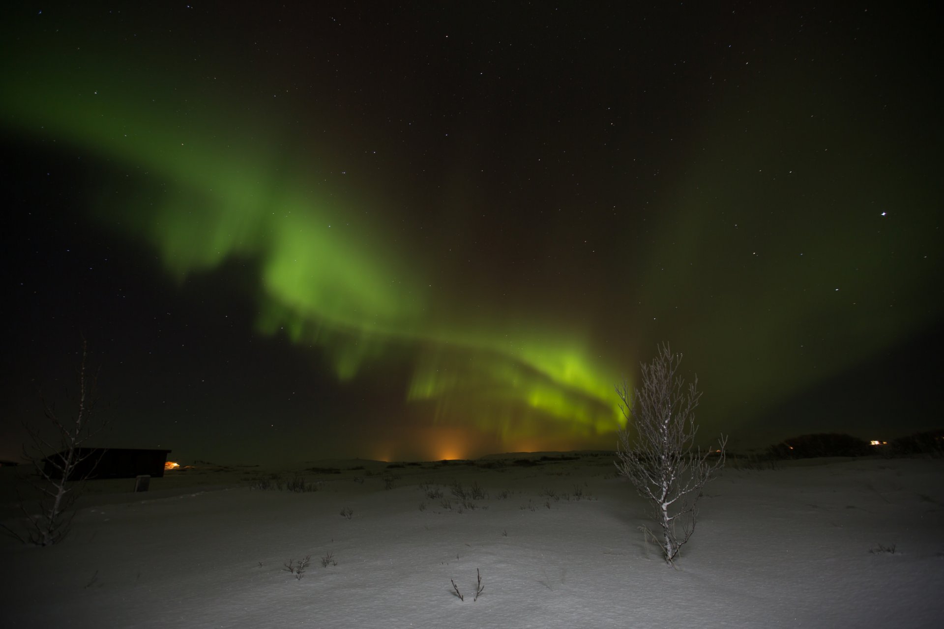 aurora borealis northern lights night winter star nature