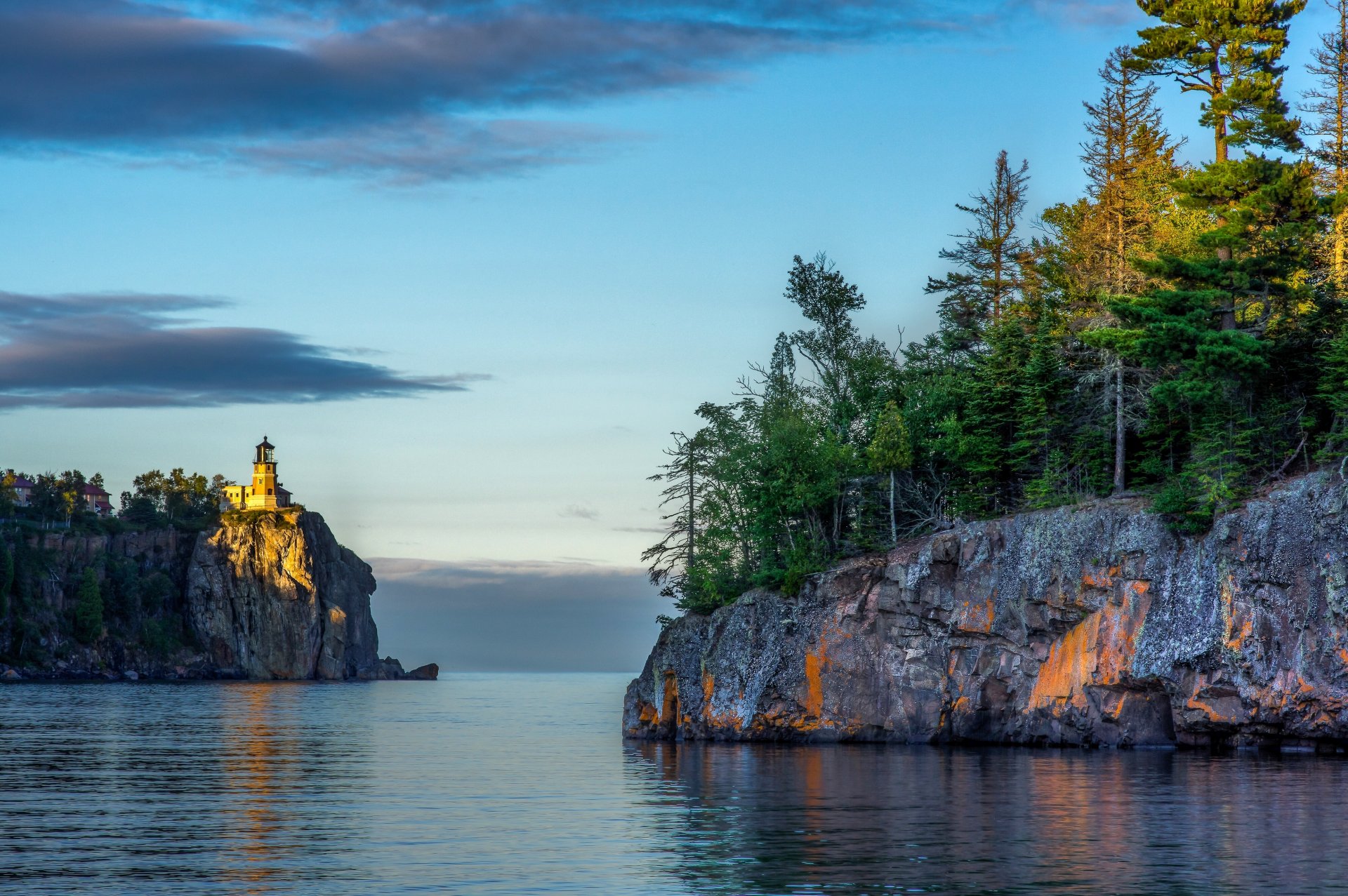 lago superiore grandi laghi minnesota split rock faro lago superiore grandi laghi lago rocce faro alberi