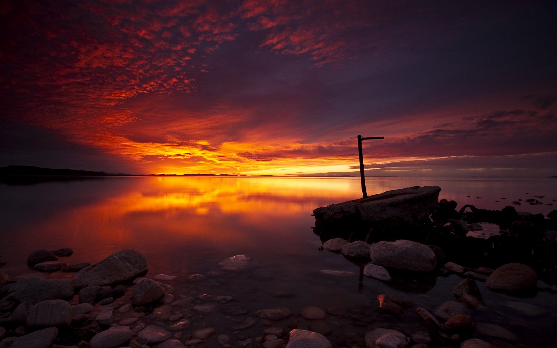 antelope island tramonto utah stat park