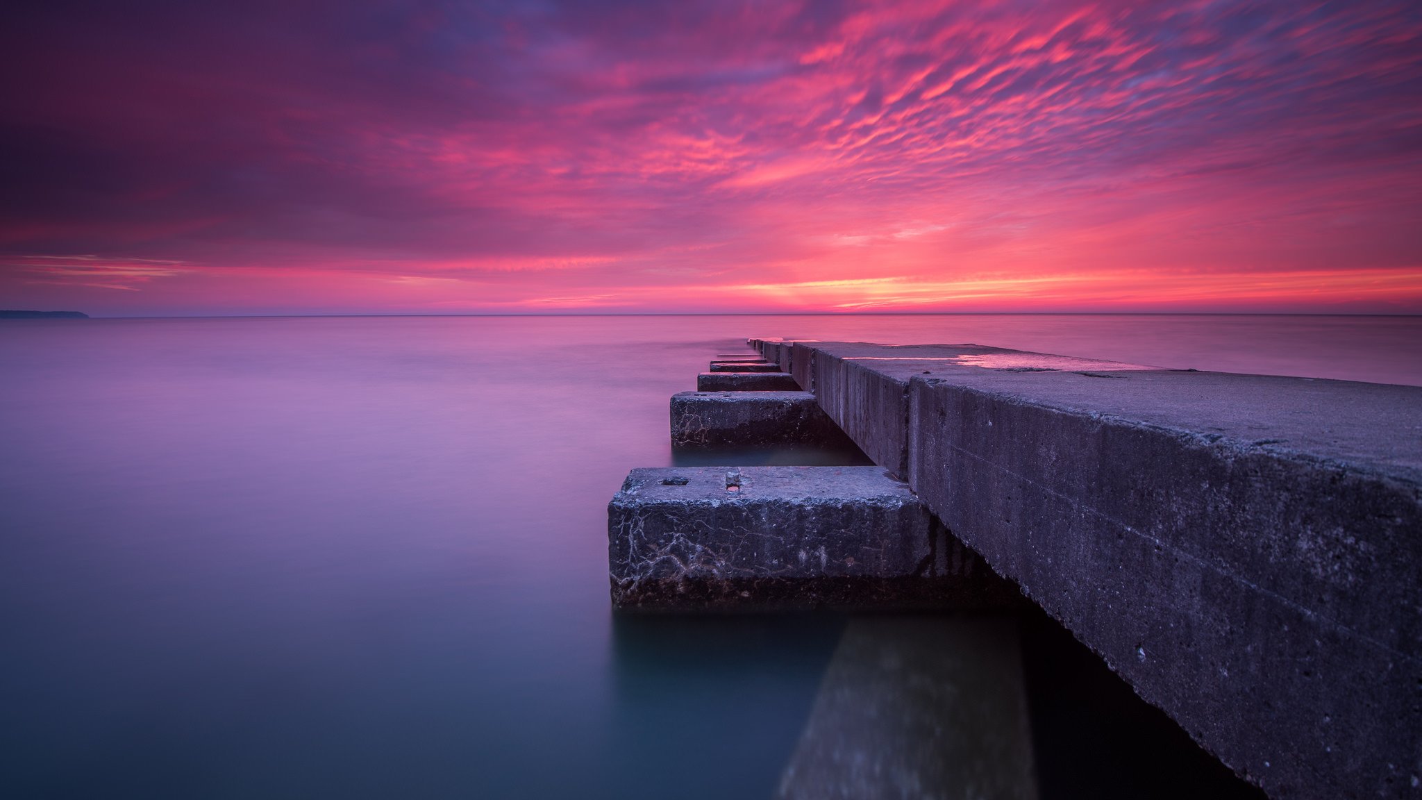 cielo nubes puesta de sol resplandor mar estufa muelle muelle