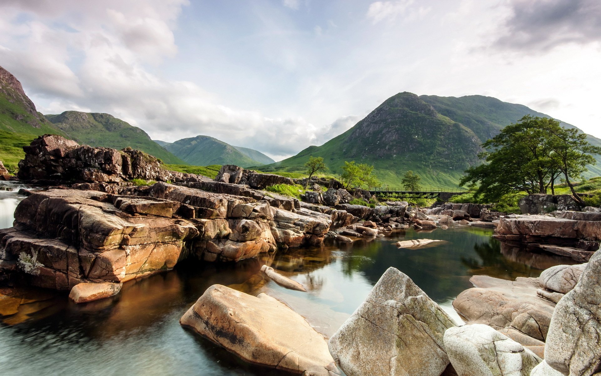 fluss berge steine landschaft