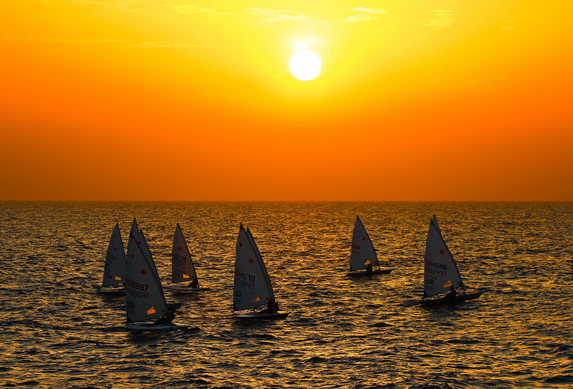 cielo sol mar puesta de sol barco yate vela regata