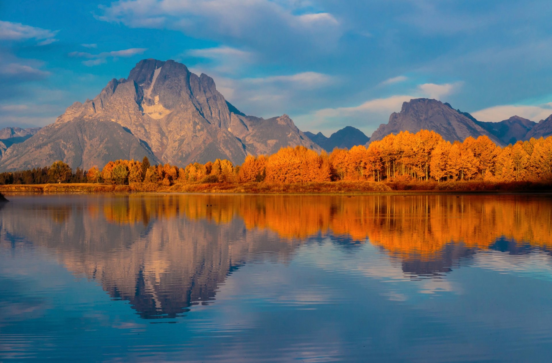 united states wyoming national park grand-titon oxbow bend autumn