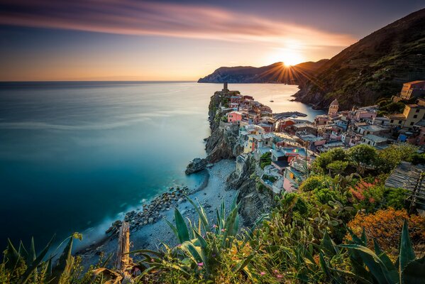 Ligurian Sea in Italy