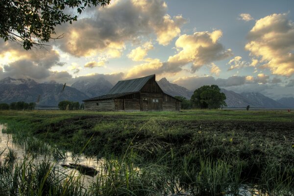 Park Narodowy Grand Teton o zachodzie słońca