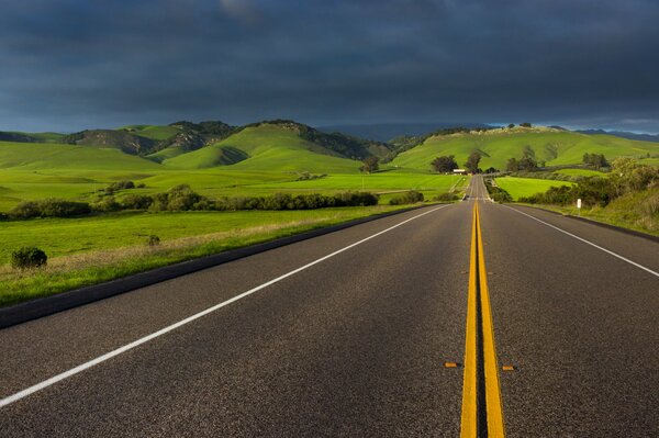 Beautiful view in California on the way