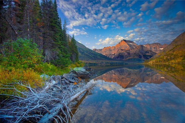 Lake Josephine in Montana usa