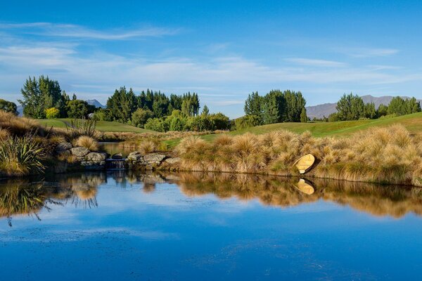 Reflection of the sky over the lake