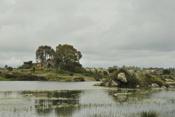 Image of a river overflowing its banks