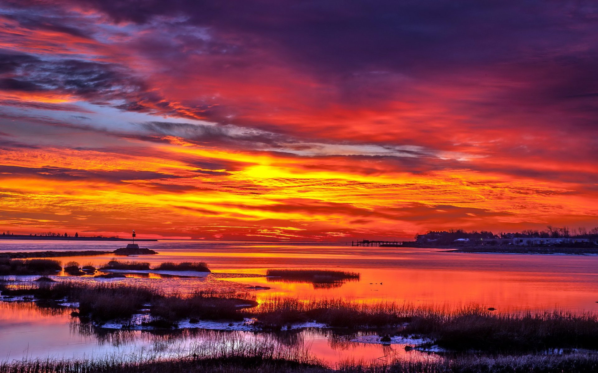 unset sky landscape