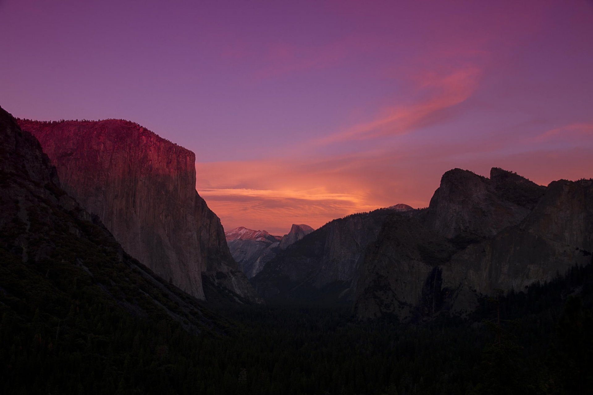 parque nacional de yosemite california montañas de sierra nevada valle montañas de sierra nevada bosque árboles amanecer