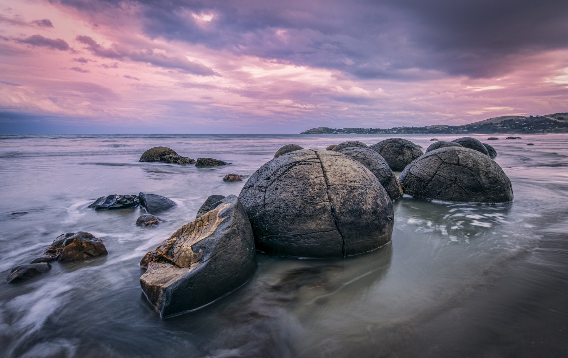 dämmerung ozean strand steine himmel horizont