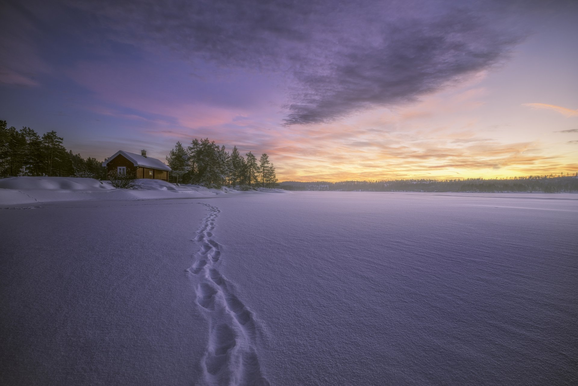 lago øyangen ringerike norvegia lago inverno neve impronte casa