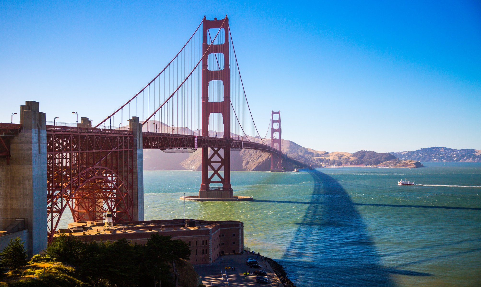 niebo zatoka góry most golden gate san francisco