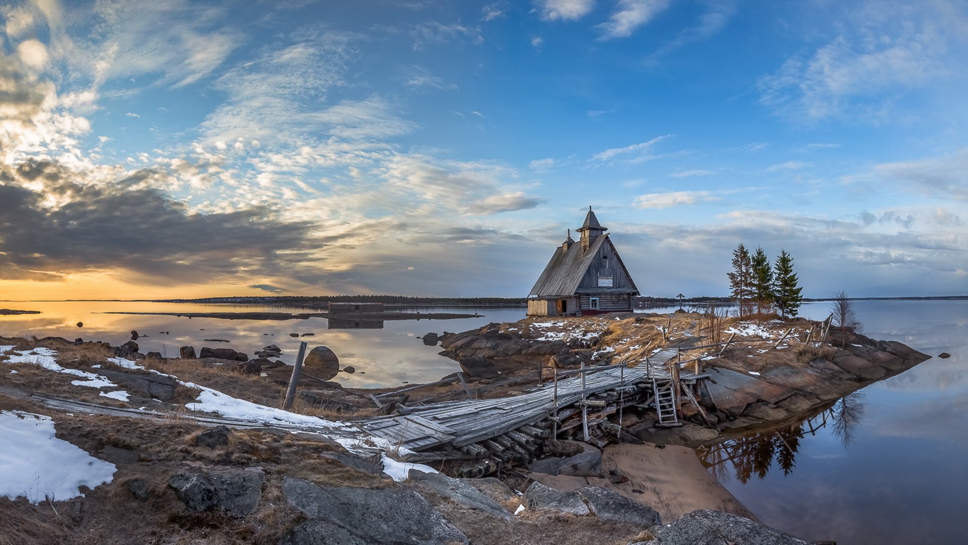 nord rivière maison paysage