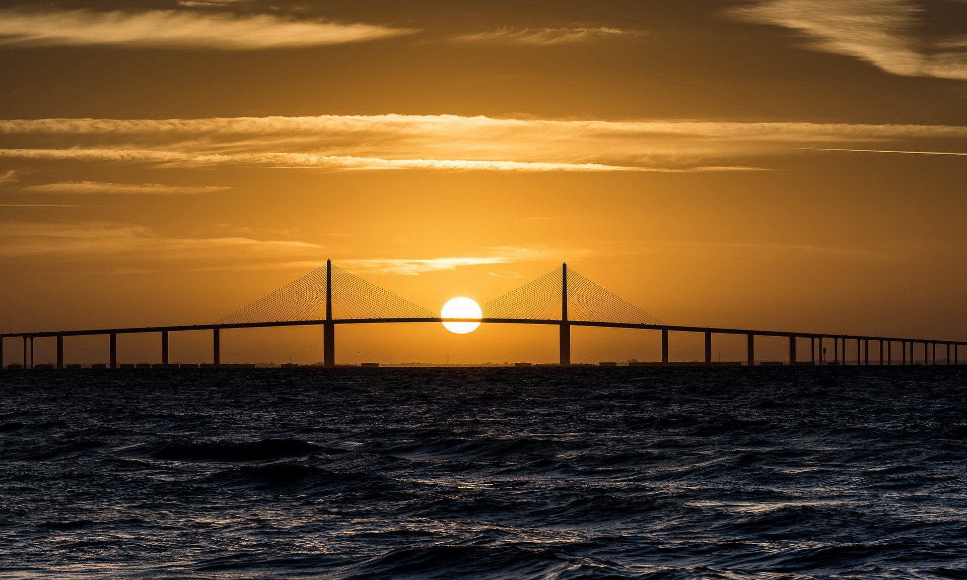 sonnenschein skyway brücke landschaft