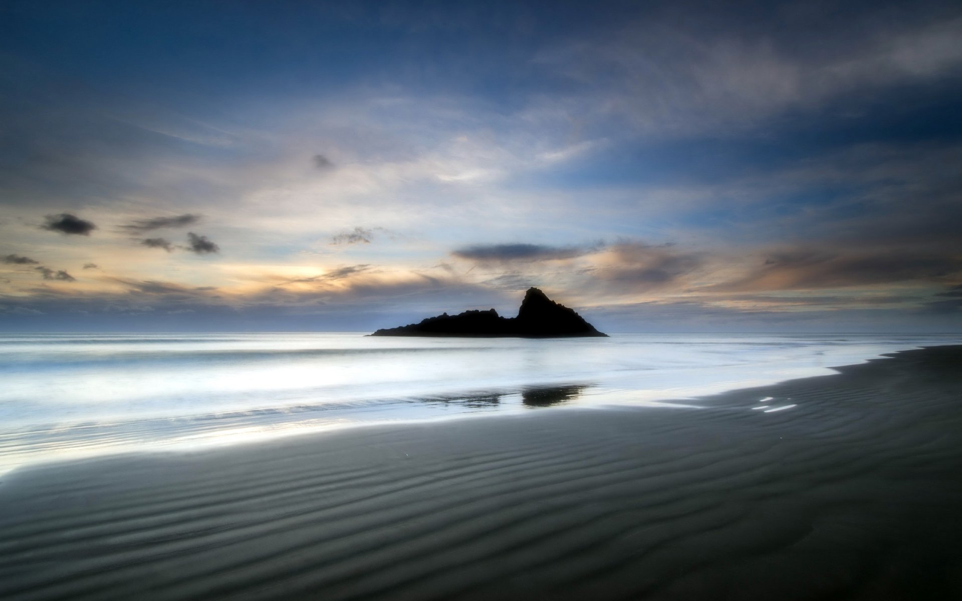 puesta de sol mar rocas paisaje